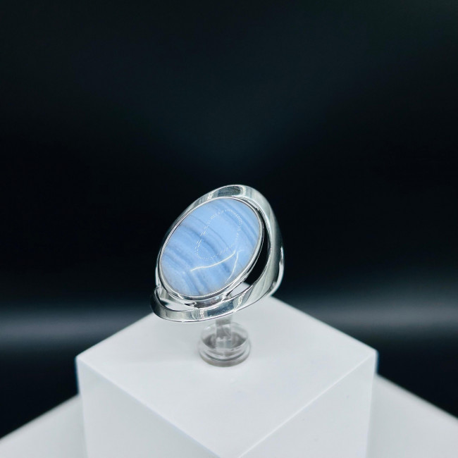 Кольцо к1661 (5.44 г), серебро, голубой, агат купить в интернет-магазине Циркон С