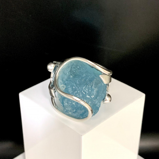 Кольцо к1676 (12.96 г), серебро, голубой, аквамарин купить в интернет-магазине Циркон С