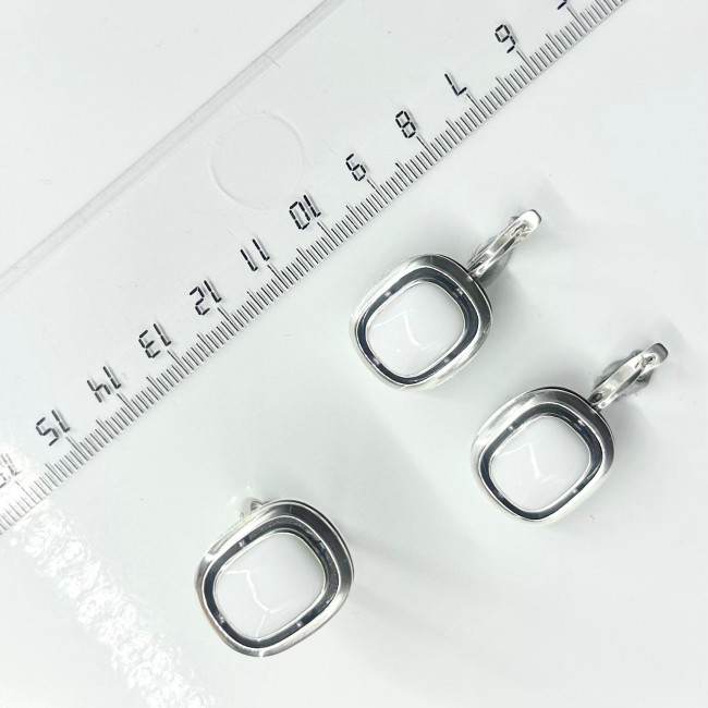 Серьги с168 (13.69 г), серебро, белый, кахолонг (имит) купить в интернет-магазине Циркон С