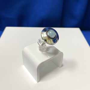 Серебряное кольцо с аквамарином к169