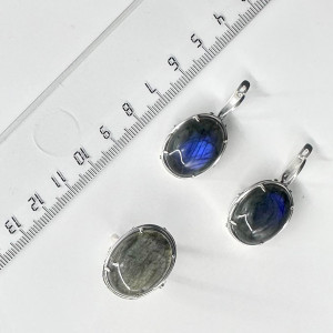 Серьги с1691 (11.27 г), серебро,  Синий Лабрадор Экстра купить в интернет-магазине Циркон С