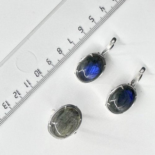Серьги с1691 (11.27 г), серебро,  Синий Лабрадор Экстра купить в интернет-магазине Циркон С