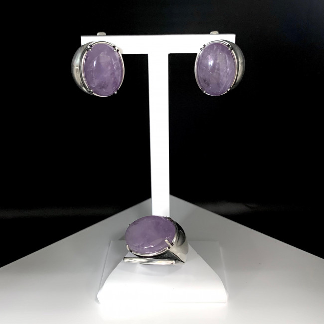 Серьги с1707 (13.70 г), серебро, фиолетовый, аметист купить в интернет-магазине Циркон С