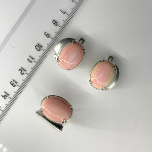 Серьги с1707 (12.01 г), серебро,  Розовый Коралл купить в интернет-магазине Циркон С