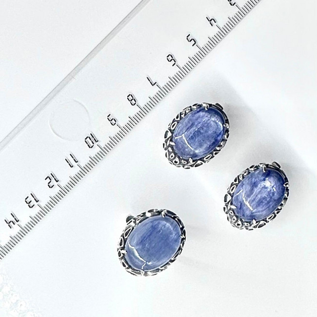 Серьги с1717 (14.30 г), серебро, синий, кианит купить в интернет-магазине Циркон С