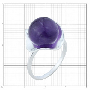 Серебряное кольцо с аметистом к1740