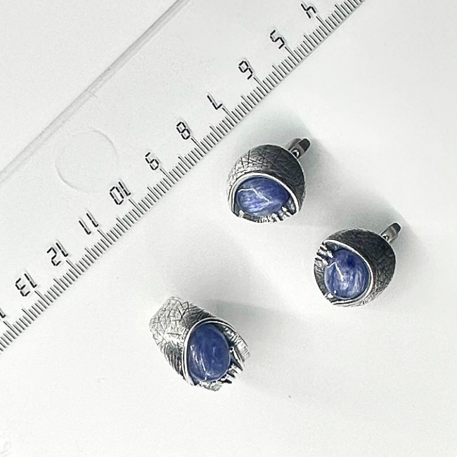 Серьги с1763 (9.98 г), серебро, синий, кианит купить в интернет-магазине Циркон С
