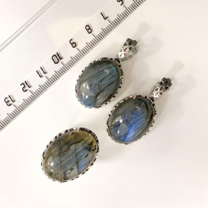 Серьги с1795 (15.65 г), серебро,  Голубой Лабрадор купить в интернет-магазине Циркон С