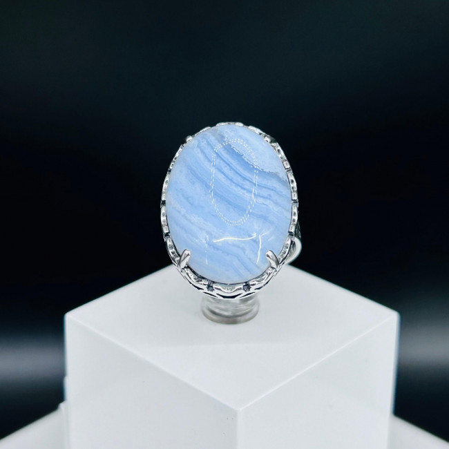 Кольцо к1795 (7.91 г), серебро, голубой, агат купить в интернет-магазине Циркон С