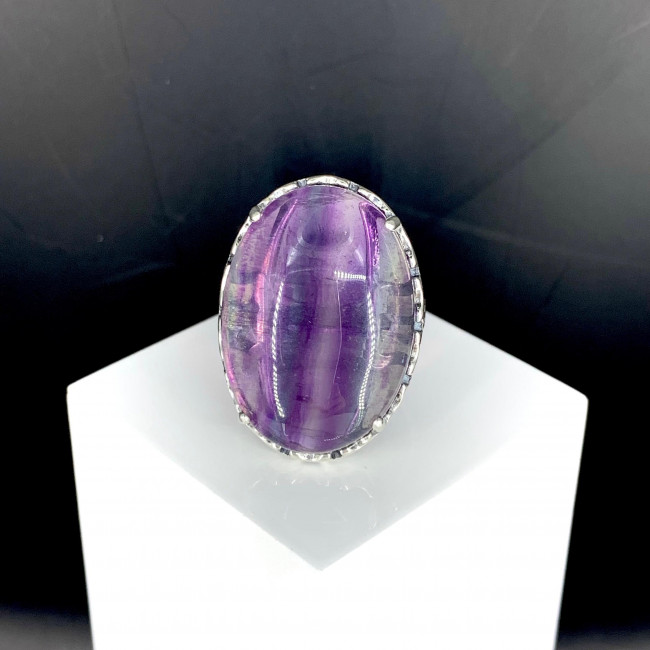 Кольцо к1795 (9.45 г), серебро, фиолетовый, флюорит купить в интернет-магазине Циркон С