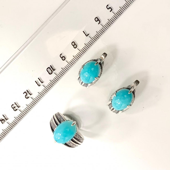 Серебряные серьги Циркон с1803, голубой, амазонит перу Серьги с1803 (6.48 г), серебро, голубой, амазонит перу купить в интернет-магазине Циркон С