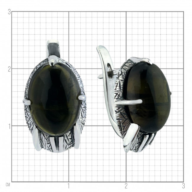 Серебряные серьги Циркон с1803, зеленый, турмалин Серьги с1803 (7.40 г), серебро, зеленый, турмалин купить в интернет-магазине Циркон С