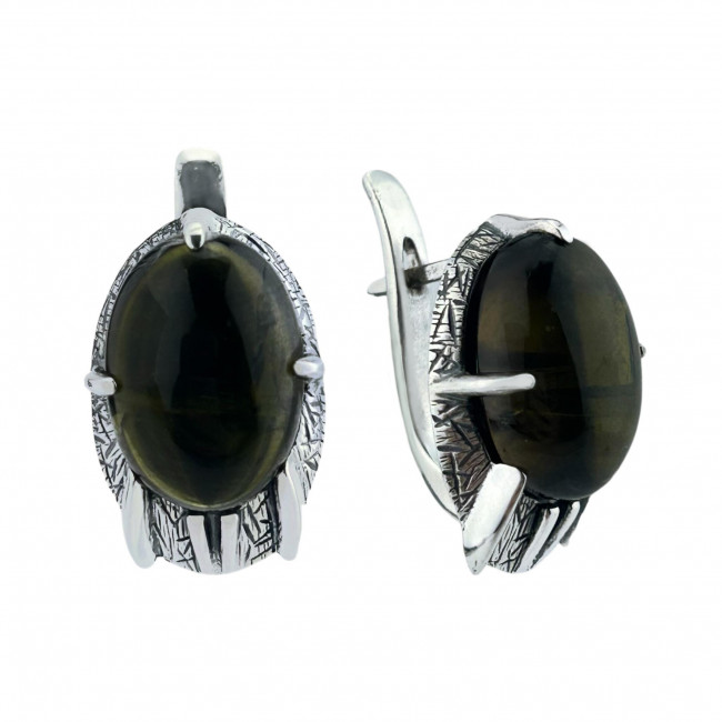 Серебряные серьги Циркон с1803, зеленый, турмалин Серьги с1803 (7.40 г), серебро, зеленый, турмалин купить в интернет-магазине Циркон С