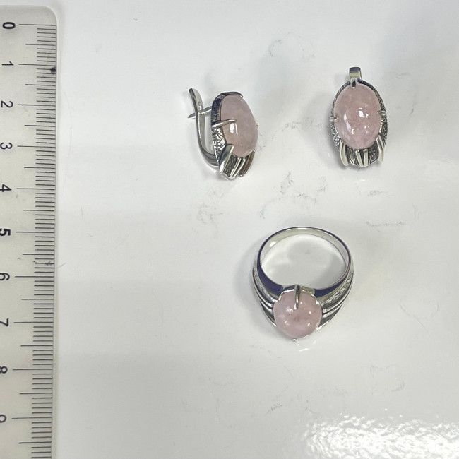 Серьги с1803 (6.68 г), серебро, розовый, турмалин купить в интернет-магазине Циркон С