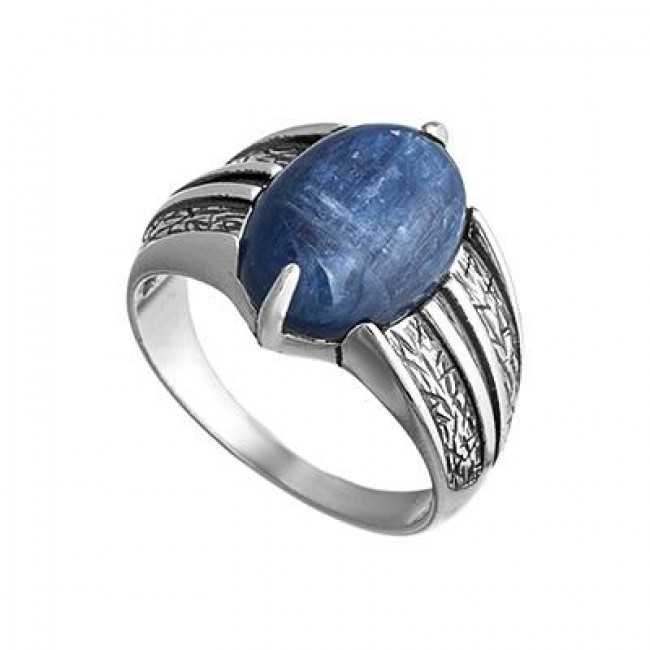 Серебряное кольцо Циркон к1803, синий, кианит Кольцо к1803 (6.24 г), серебро, синий, кианит купить в интернет-магазине Циркон С
