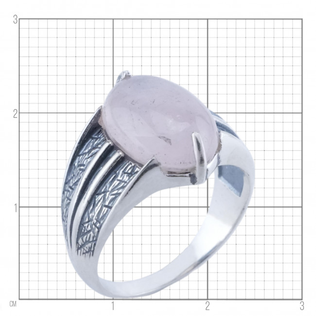 Серебряное кольцо Циркон к1803, розовый, кварц розовый Кольцо к1803 (5.75 г), серебро, розовый, кварц розовый купить в интернет-магазине Циркон С