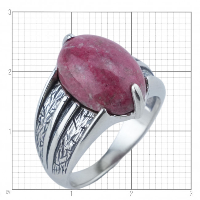 Серебряное кольцо Циркон к1803, розовый, тулит Кольцо к1803 (6.27 г), серебро, розовый, тулит купить в интернет-магазине Циркон С