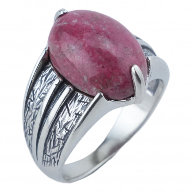 Серебряное кольцо Циркон к1803, розовый, тулит Кольцо к1803 (6.27 г), серебро, розовый, тулит купить в интернет-магазине Циркон С