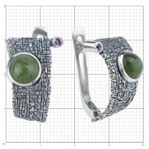 Серьги с аметистом с1809