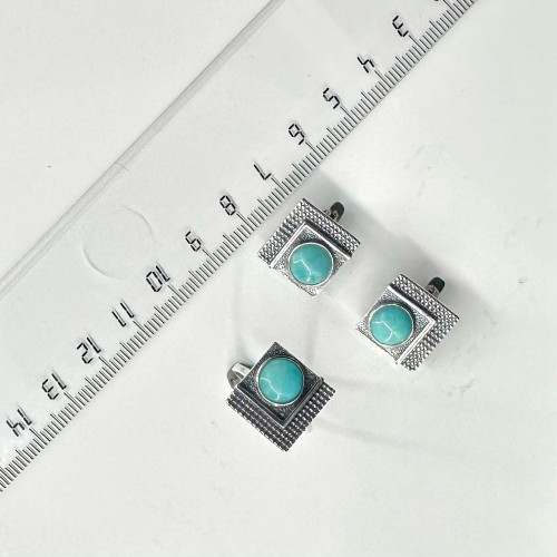Серьги с1818 (5.94 г), серебро,  Голубой Амазонит Перу купить в интернет-магазине Циркон С