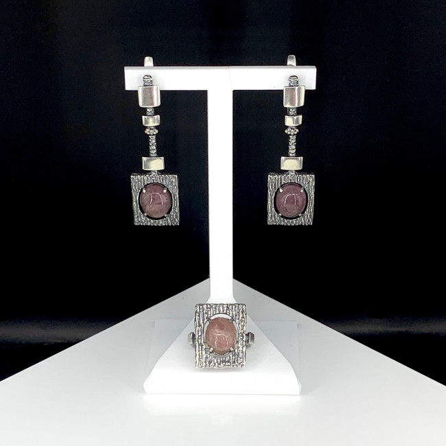 Серьги с1819 (14.81 г), серебро, турмалин купить в интернет-магазине Циркон С