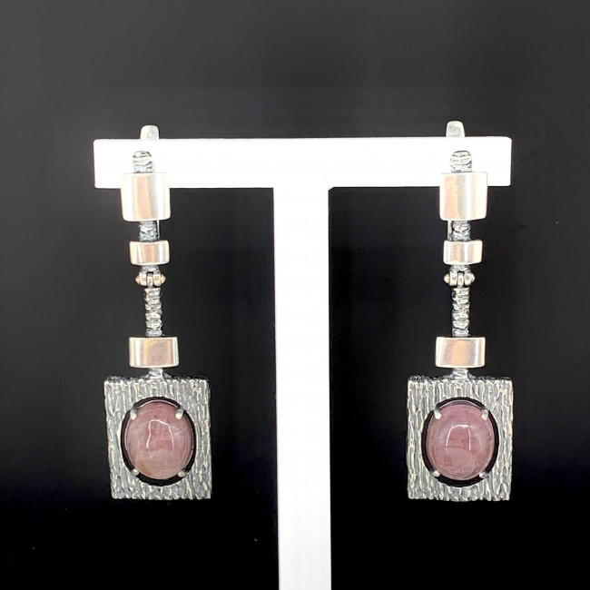 Серьги с1819 (14.81 г), серебро, турмалин купить в интернет-магазине Циркон С