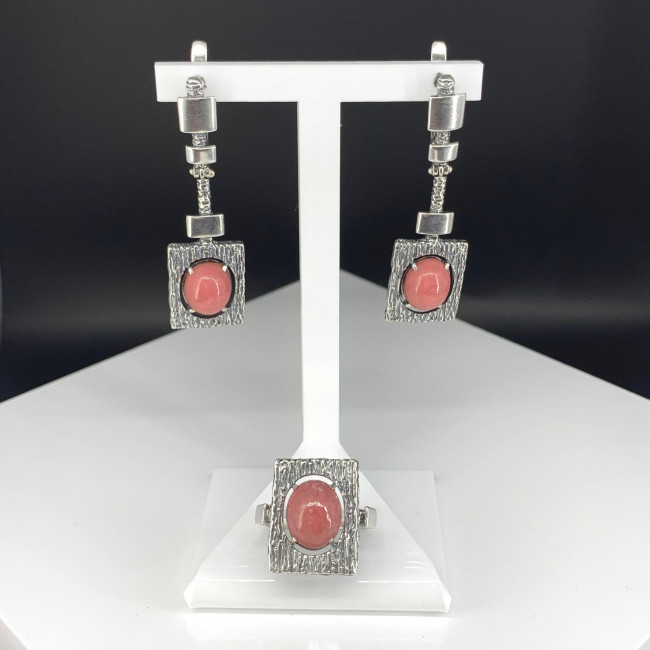Серьги с1819 (15.24 г), серебро, розовый, тулит купить в интернет-магазине Циркон С