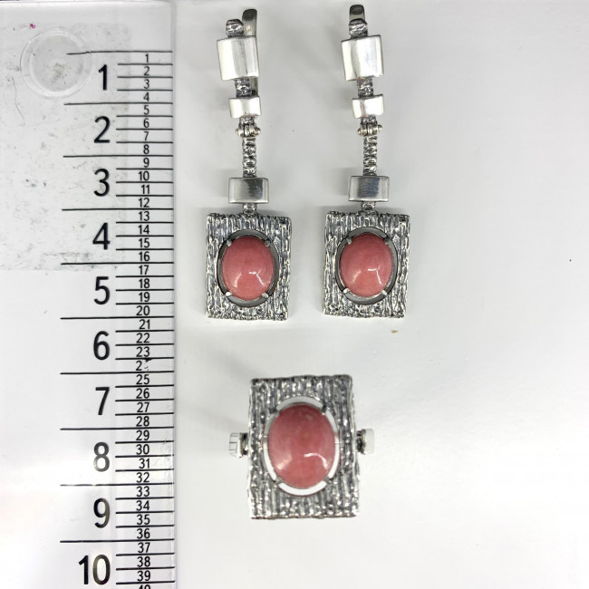 Серьги с1819 (15.24 г), серебро, розовый, тулит купить в интернет-магазине Циркон С