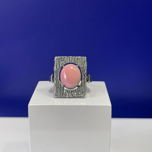Кольцо к1819 (6.65 г), серебро,  Розовый Коралл купить в интернет-магазине Циркон С