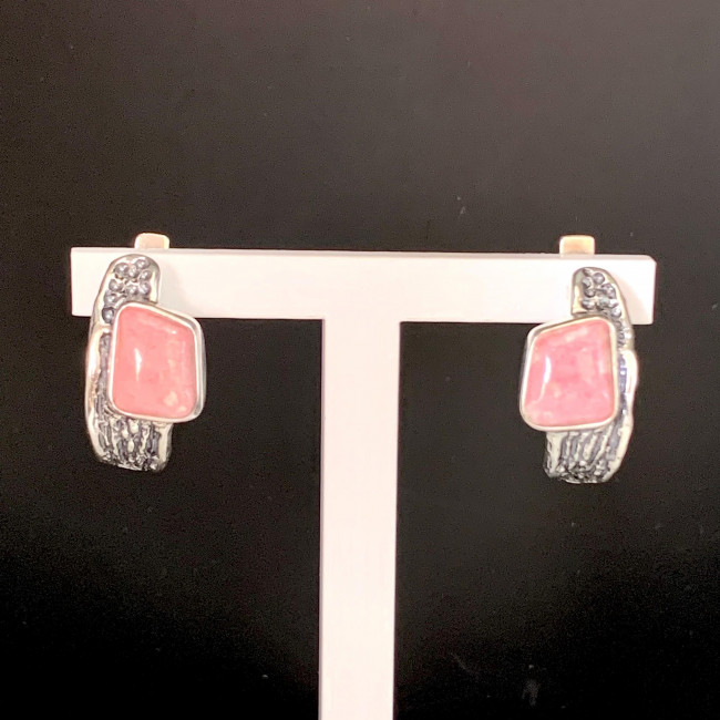 Серьги с1820 (9.27 г), серебро, розовый, тулит купить в интернет-магазине Циркон С