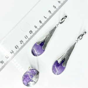 Серьги с аметистом с1856