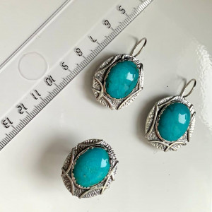 Серебряные серьги с английской застежкой с1862