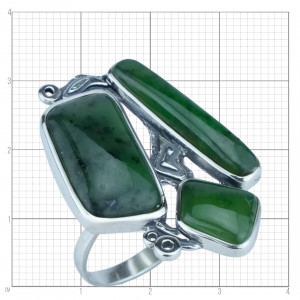 Серебряное кольцо к1875