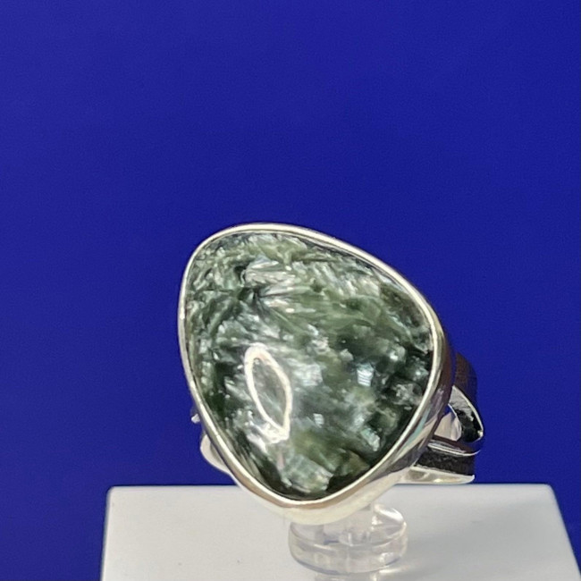 Кольцо к1904 (7.05 г), серебро, зеленый, клинохлор купить в интернет-магазине Циркон С