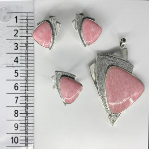 Серьги с1916 (9.80 г), серебро,  Розовый Тулит купить в интернет-магазине Циркон С