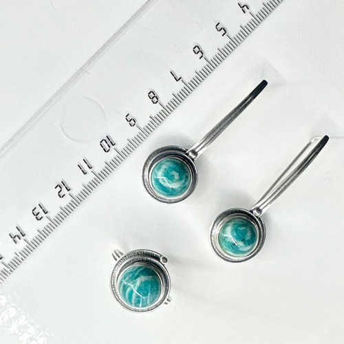 Кольцо к1123 (4.62 г), серебро,  Зеленый Амазонит купить в интернет-магазине Циркон С