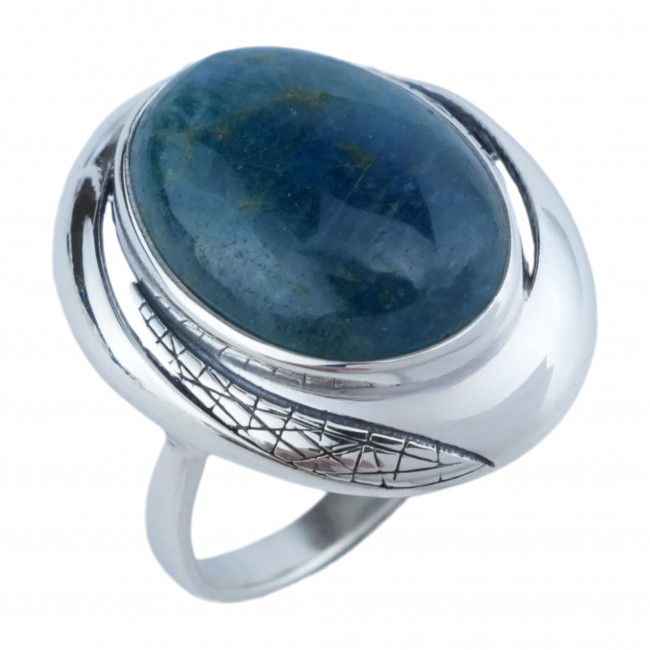 Серебряное кольцо Циркон к1923, синий, апатит Кольцо к1923 (6.29 г), серебро, синий, апатит купить в интернет-магазине Циркон С