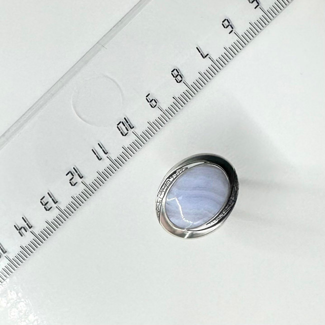 Серебряное кольцо Циркон к1923, голубой, агат Кольцо к1923 (5.22 г), серебро, голубой, агат купить в интернет-магазине Циркон С