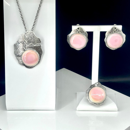 Кольцо к1929 (10.14 г), серебро,  Розовый Кожа Ангела купить в интернет-магазине Циркон С
