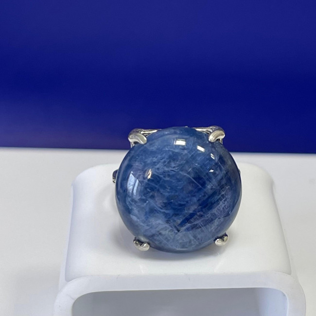 Кольцо к1932 (7.61 г), серебро, синий, кианит купить в интернет-магазине Циркон С