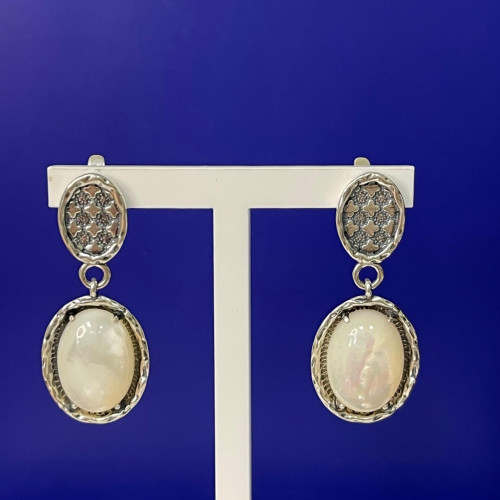 Серьги с1933 (13.55 г), серебро,  Белый Перламутр купить в интернет-магазине Циркон С