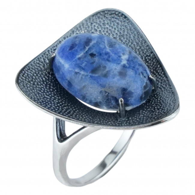 Серебряное кольцо Циркон к1937, синий, содалит Кольцо к1937 (7.10 г), серебро, синий, содалит купить в интернет-магазине Циркон С