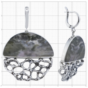 Серьги из серебра с1959