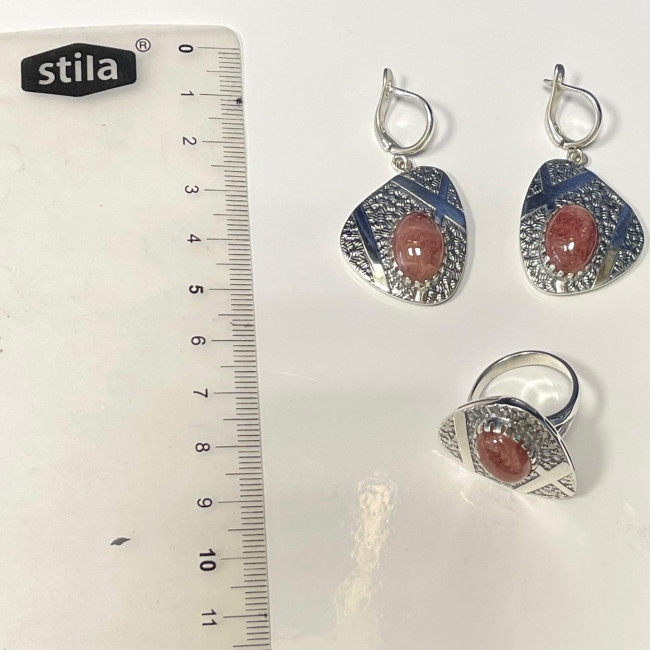 Серьги с1965 (14.90 г), серебро, розовый, турмалин купить в интернет-магазине Циркон С