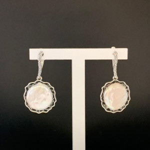 Серьги из серебра с жемчугом с1994