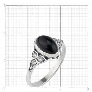 Кольцо из серебра 925 пробы с фианитами к221
