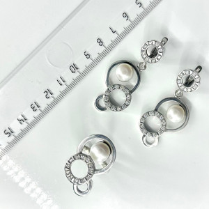 Серьги с жемчугов в серебре с2245