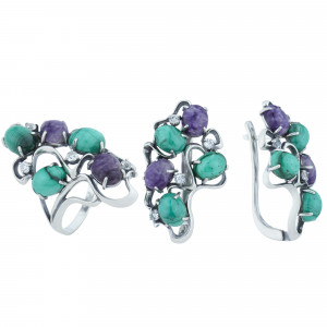 Серебряные серьги с2458
