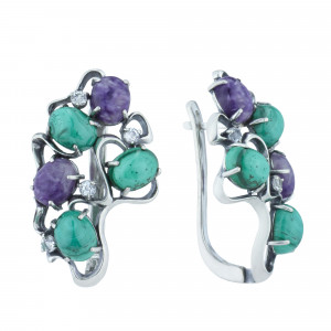 Серебряные серьги с2458