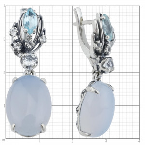 Серьги из серебра с2506